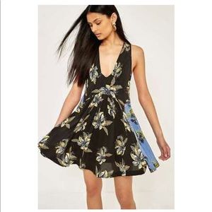 Black & blue medium free people summer dress